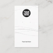 De Visite Carte d'affichage Abstraite à oreille blanche (Devant)