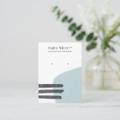 DE VISITE CARTE D'AFFICHAGE ABSTRAITE EN FORME BLEUE (Debout devant)