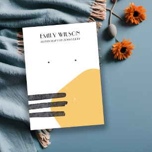 DE VISITE CARTE D'AFFICHAGE ABSTRAITE EN FORMES JAUNE