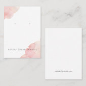 De Visite Carte d'affichage Aquarelle rose pâle (Devant / Derrière)