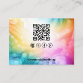 De Visite Carte d'affichage Arc-en-ciel pour votre logo Bow (Dos)