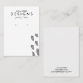 De Visite Carte d'affichage Argent Parties scintillant oreil (Devant / Derrière)