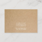 De Visite Carte d'affichage Barrette simple en papier Kraft (Dos)