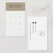DE VISITE CARTE D'AFFICHAGE BLANCHE KRAFT TERRAZZO 3 STUD EA (Devant / Derrière)
