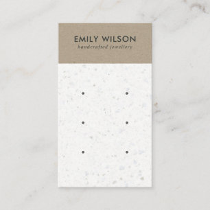 DE VISITE CARTE D'AFFICHAGE BLANCHE KRAFT TERRAZZO 3 STUD EA