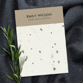 DE VISITE CARTE D'AFFICHAGE BLANCHE KRAFT TERRAZZO 3 STUD EA