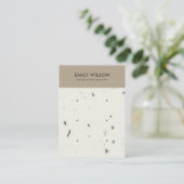 DE VISITE CARTE D'AFFICHAGE BLANCHE KRAFT TERRAZZO 3 STUD EA (Debout devant)