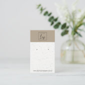 DE VISITE CARTE D'AFFICHAGE BLANCHE KRAFT TERRAZZO STUD EARR (Debout devant)