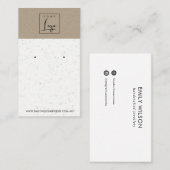 DE VISITE CARTE D'AFFICHAGE BLANCHE KRAFT TERRAZZO STUD EARR (Devant / Derrière)