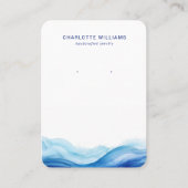 De Visite Carte d'affichage Blue Ocean Wave Jewelry (Devant)