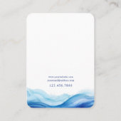 De Visite Carte d'affichage Blue Ocean Wave Jewelry (Dos)
