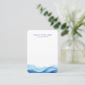De Visite Carte d'affichage Blue Ocean Wave Jewelry (Debout devant)
