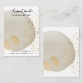 De Visite Carte d'affichage Boho Chic Abstrait Boucles (Devant / Derrière)