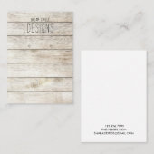 De Visite Carte d'affichage Bois Rustique (Devant / Derrière)