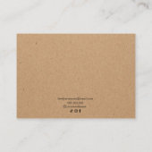 De Visite Carte d'affichage bracelet main papier Kraft rusti (Dos)