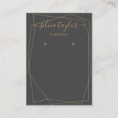 De Visite Carte d'affichage Calligraphie Gold Frame (Devant)