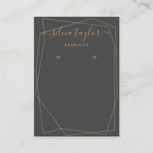 De Visite Carte d'affichage Calligraphie Gold Frame (Devant)