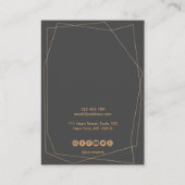 De Visite Carte d'affichage Calligraphie Gold Frame (Dos)