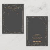 De Visite Carte d'affichage Calligraphie Gold Frame (Devant / Derrière)