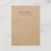 De Visite Carte d'affichage Calligraphie Kraft (Devant)