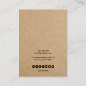 De Visite Carte d'affichage Calligraphy Earring Collier (Dos)