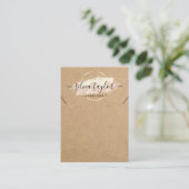 De Visite Carte d'affichage Calligraphy Earring Collier (Debout devant)