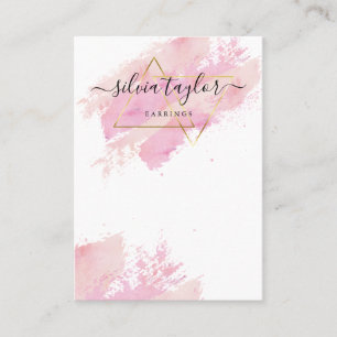 De Visite Carte d'affichage Calligraphy Earring Collier