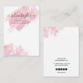 De Visite Carte d'affichage Calligraphy Earring Collier (Devant / Derrière)