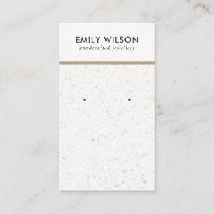 DE VISITE CARTE D'AFFICHAGE CHIC BLANC GRAY TERRAZZO