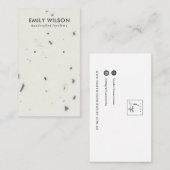 DE VISITE CARTE D'AFFICHAGE CHIC BLANC GRAY TERRAZZO (Devant / Derrière)