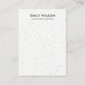 DE VISITE CARTE D'AFFICHAGE CHIC BLANC GRAY TERRAZZO STUD EA (Devant)