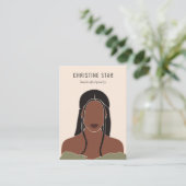 De Visite Carte d'affichage Chic Boho Female Silhouette orei (Debout devant)