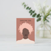 De Visite Carte d'affichage Chic Boho Female Silhouette orei (Debout devant)