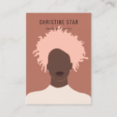 De Visite Carte d'affichage Chic Boho Female Silhouette orei (Devant)