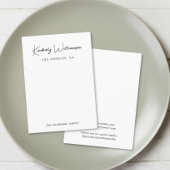 De Visite Carte d'affichage Chic Script Collier