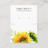 DE VISITE CARTE D'AFFICHAGE CHIC SUNFLOWER FALL NECKLACE EAR (Devant)