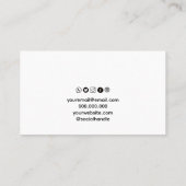 De Visite Carte d'affichage classique et chic bijoux (Dos)