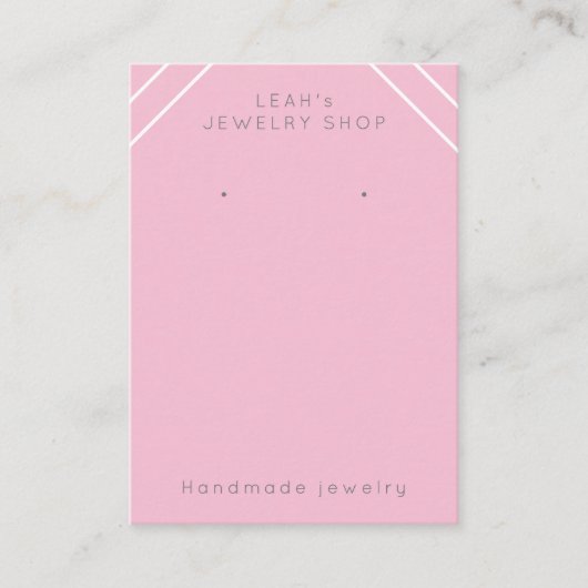 De Visite Carte d'affichage classique pour bijoux à oreille (Devant)