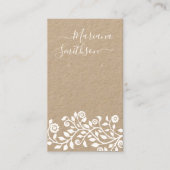 De Visite Carte d'affichage Classy Rustic Bridal QR Code ore (Devant)