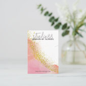 De Visite Carte D'Affichage Collier Rose Et Or (Debout devant)