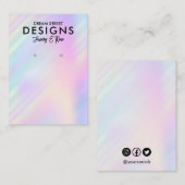 De Visite Carte d'affichage colorée Holographique tendance à (Devant / Derrière)