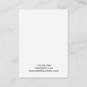 De Visite Carte d'affichage couleur Aquarelle rose Collier (Dos)