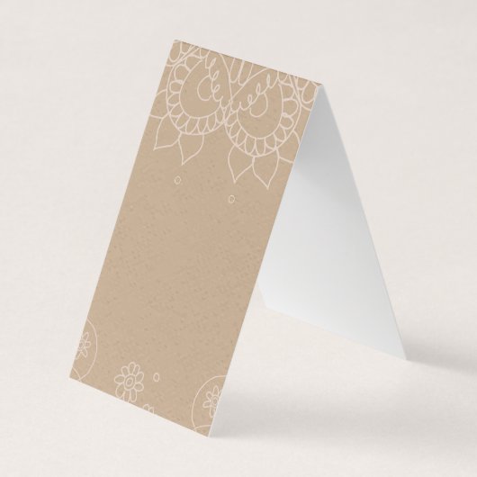 De Visite Carte d'affichage couleur kaki Boho style Décontra (Devant)