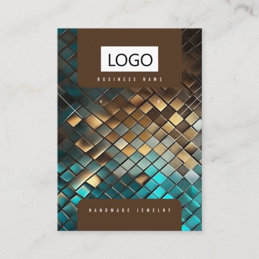 De Visite Carte d'affichage couleur or bleu (Devant)