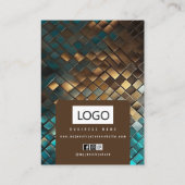 De Visite Carte d'affichage couleur or bleu (Dos)