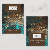 De Visite Carte d'affichage couleur or bleu (Devant / Derrière)