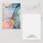 De Visite Carte d'affichage couleur or rose tendance (Devant / Derrière)