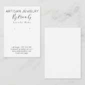 De Visite Carte d'affichage des bijoux Black and White Earri (Devant / Derrière)