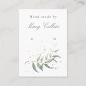 De Visite Carte d'affichage des bijoux en feuille d'aquarell (Devant)