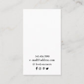 De Visite Carte d'affichage des bijoux Fleurs romantiques (Dos)